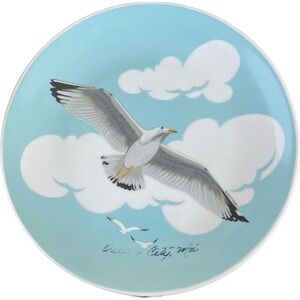VTG Seagull Blue Sky Porcelain Plate Nautical Beach Coastal OC MD 7.5" Agiftcorp